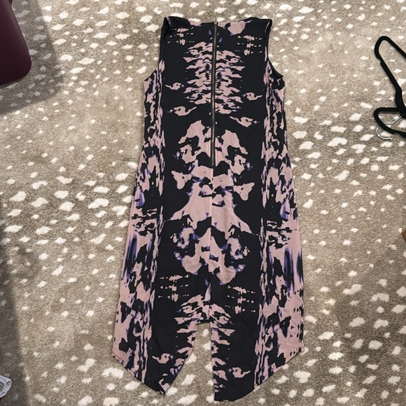 Bar III Asymmetrical Black and Purple Dress. Size XS - Picture 5 of 6